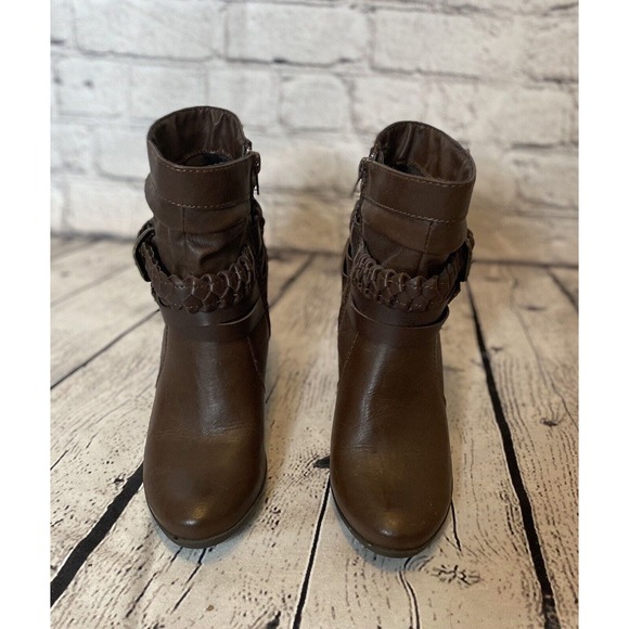 NWOB‎ Relativity Brown Braided Booties Size 6 With 3” Heel - Picture 2 of 10